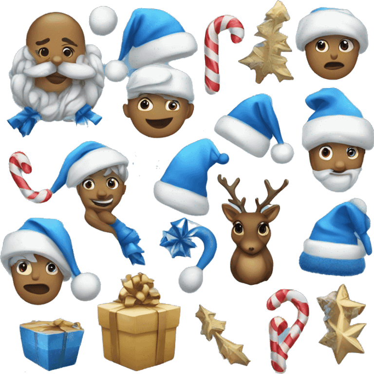 Blue Christmas things emoji