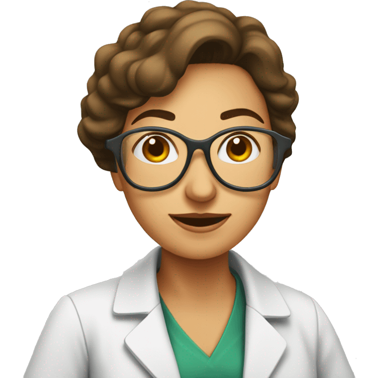 woman scientist with a beaker emoji