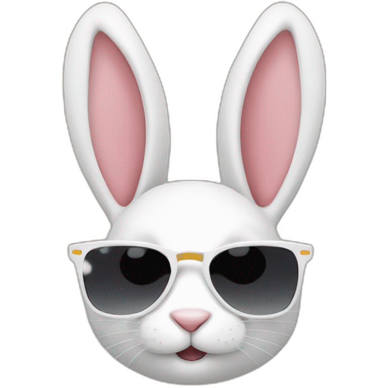 rabbit-white-sunglass emoji