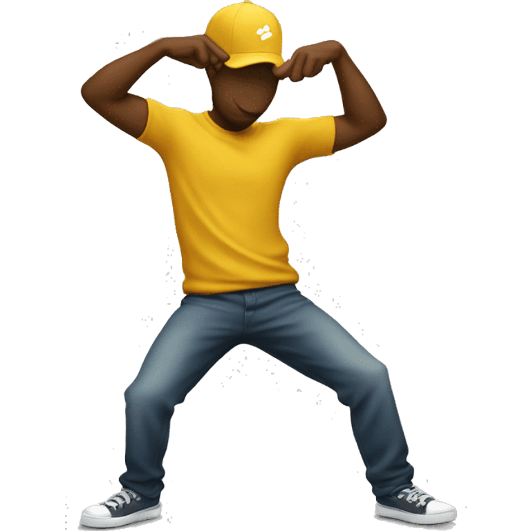 Man dabbing emoji