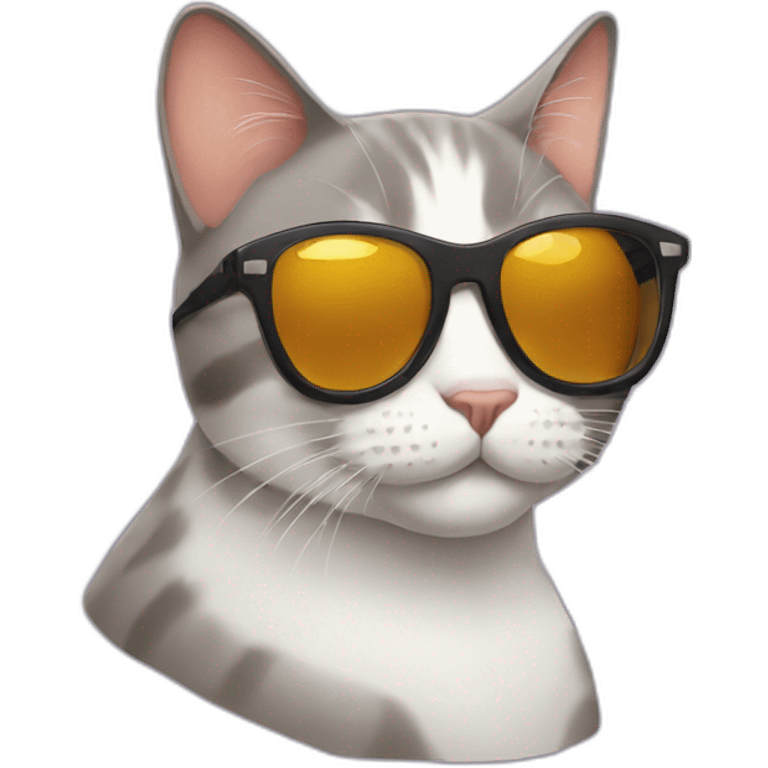 Cat with sunglasses emoji