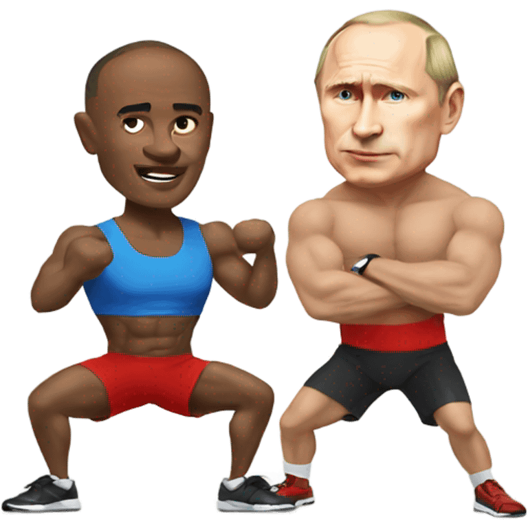  working out with Vladimir Putin  emoji