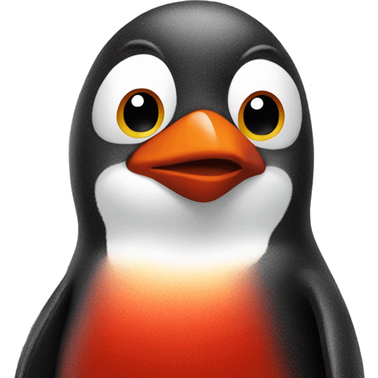 bright red pinguin emoji