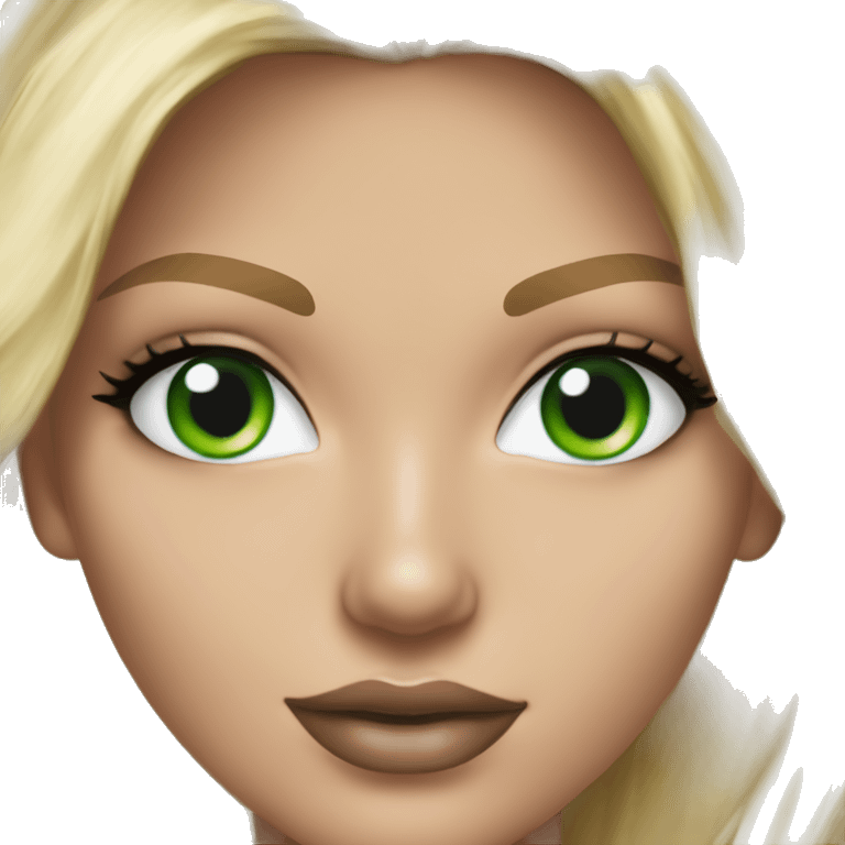 Realistic victoria secret model blonde green eyes  emoji