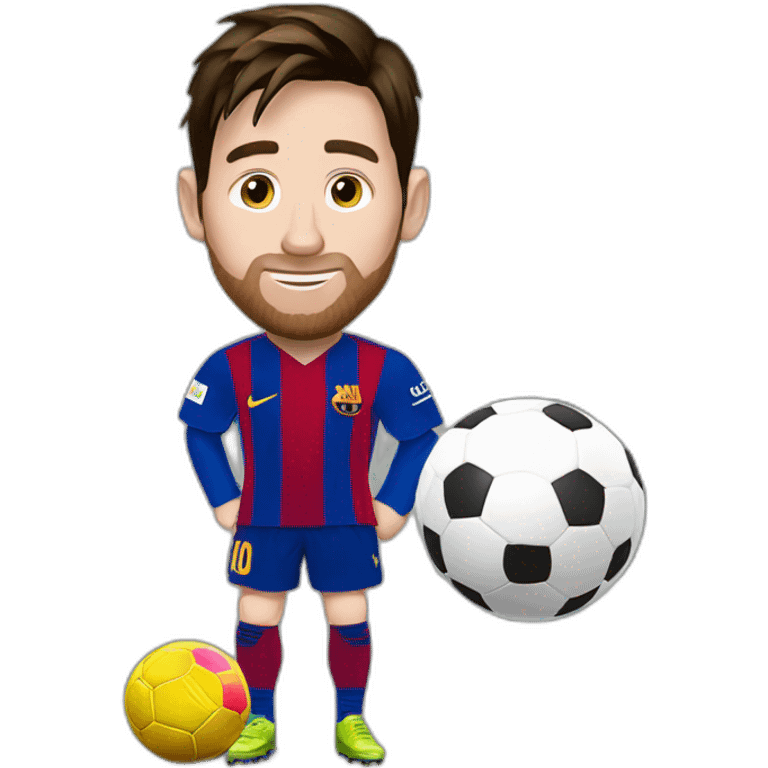 Messi soulèvent le ballon d'or emoji