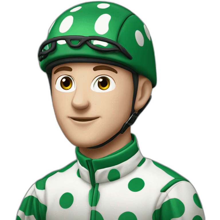 paul townend jockey dark green polka dot emoji