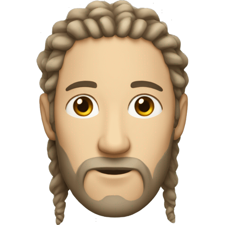 A white man with no beard and no mustache, with dread locks wearing a kippa emoji