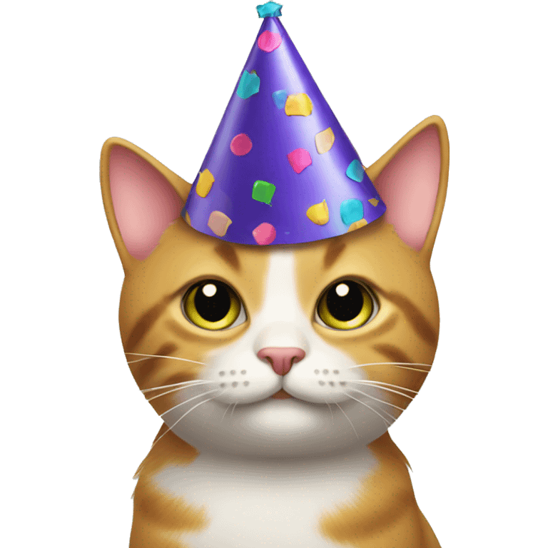 Cat with a party hat emoji