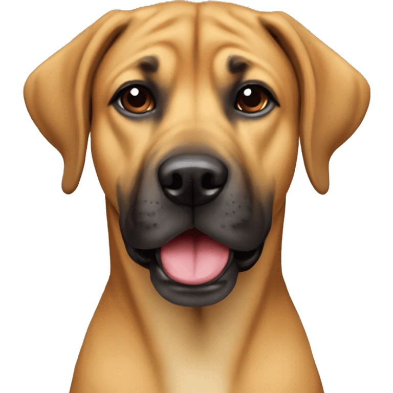 Black mouth cur dog emoji