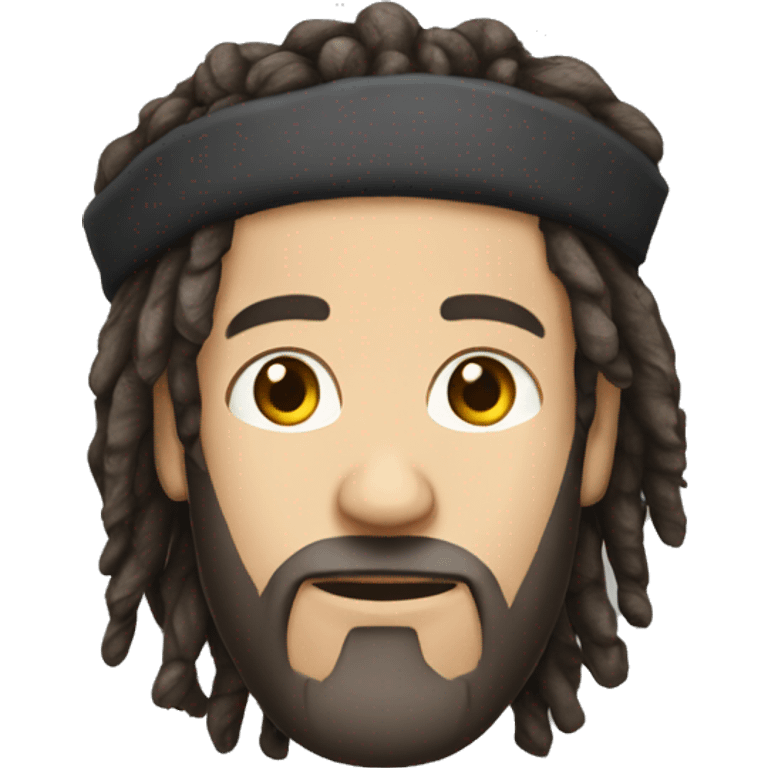 A white man with no beard and no mustache, with dread locks wearing a kippa emoji