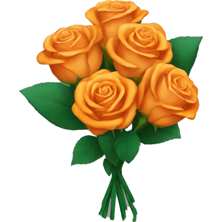 Orange rose bouquet  emoji