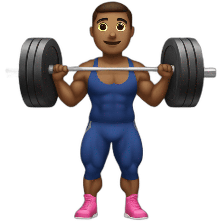 Weightlifter with a barebell emoji