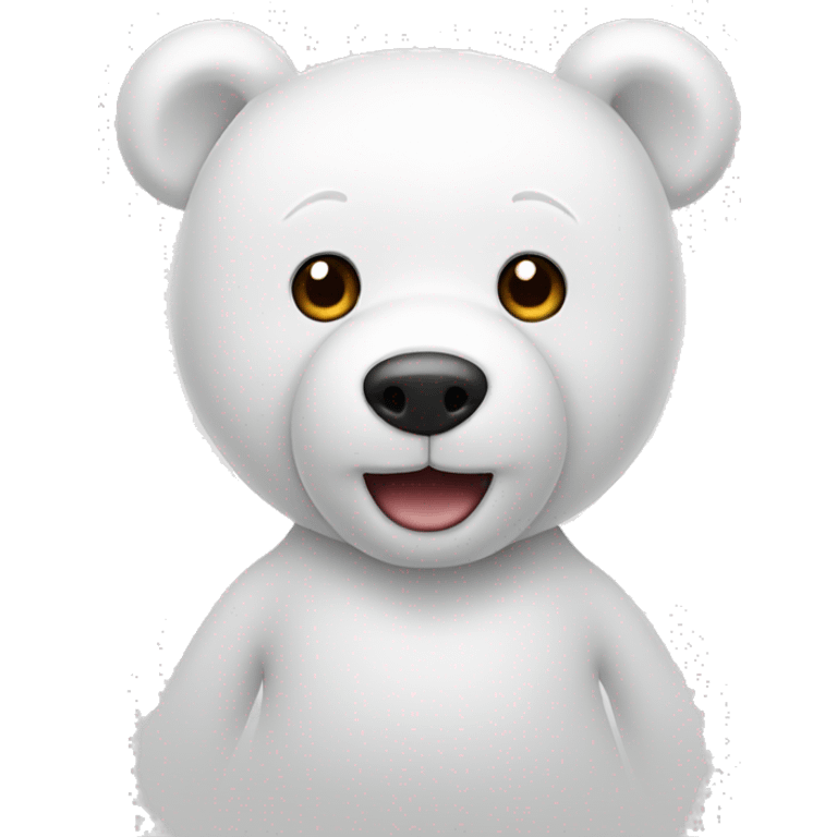 white teddy bear  emoji