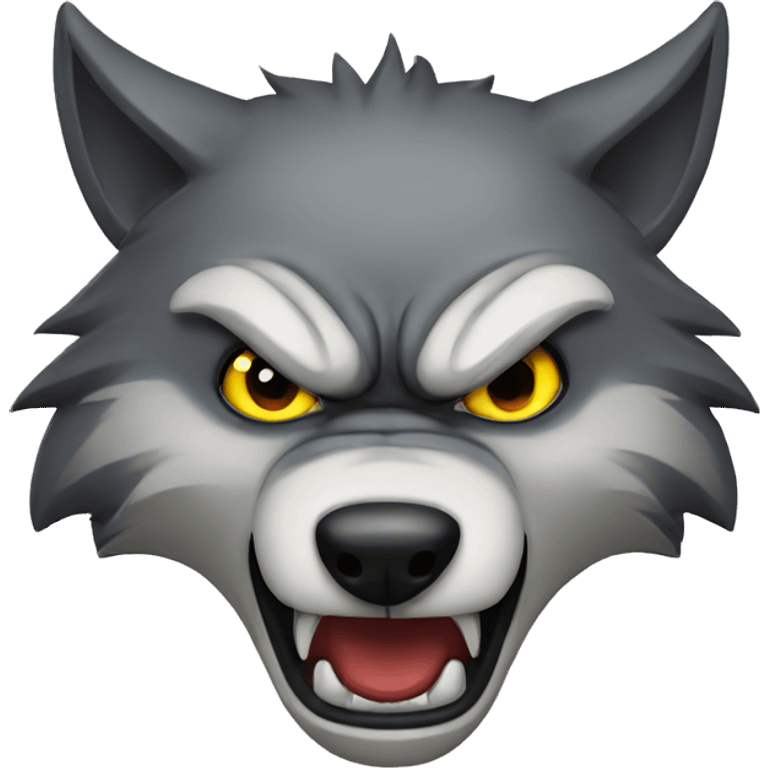 Angry wolf emoji