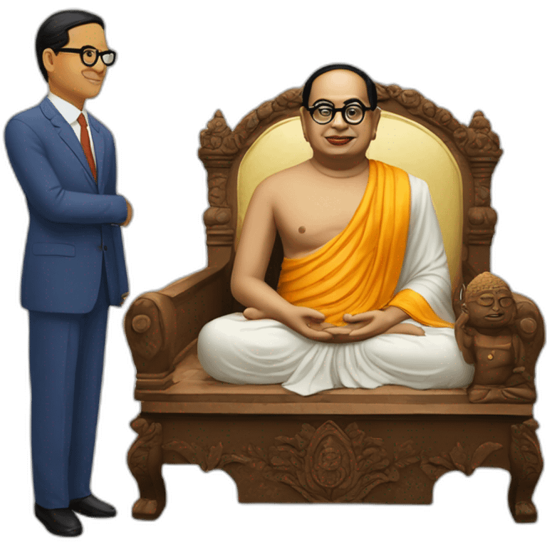 br ambedkar with Buddha  emoji