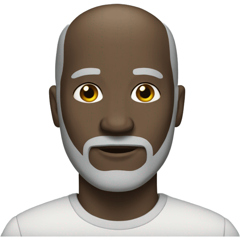 black bald man grey beard emoji