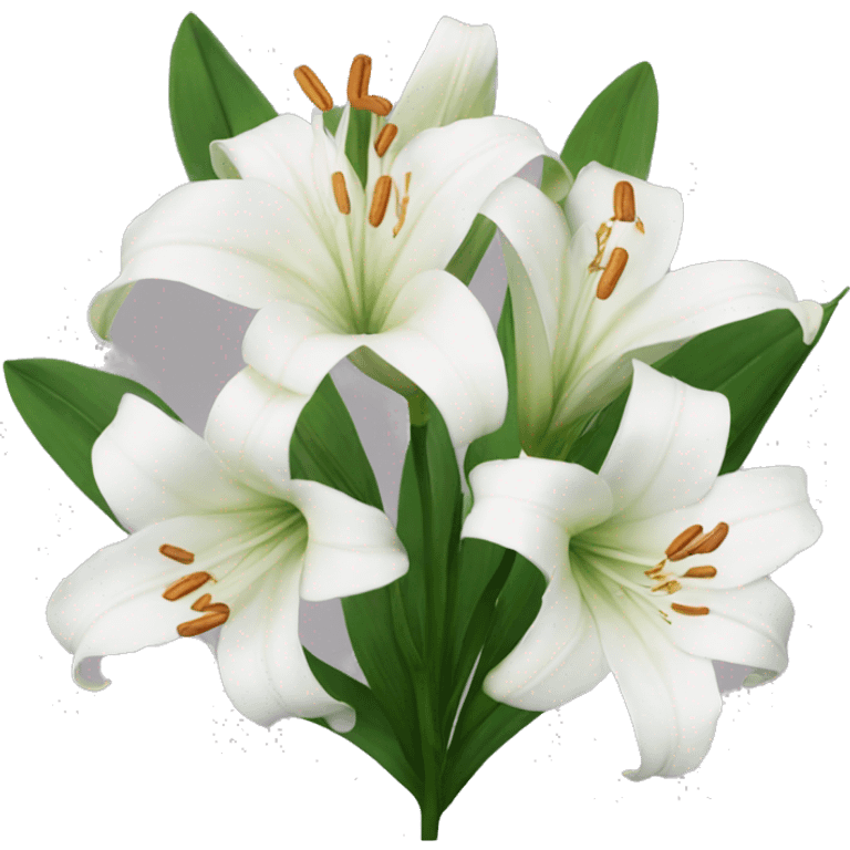 White lilies  emoji