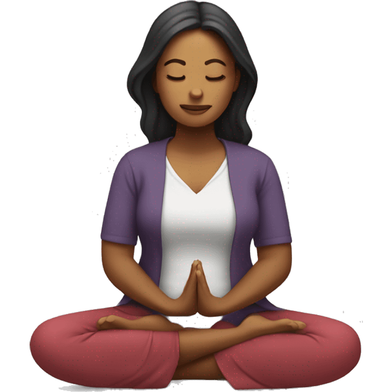 Mujer meditando emoji