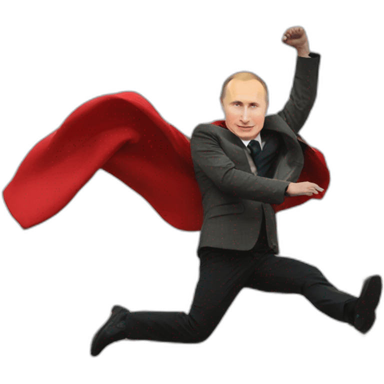 Putin jumping up on the red square in moscow emoji