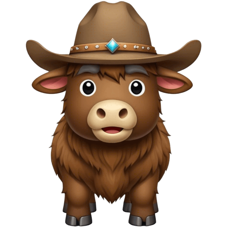 Yak wearing cowboy hat  emoji