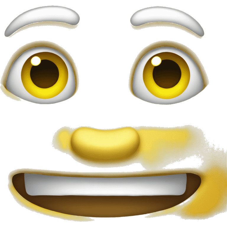 Default yellow emoji face making the “poggers” expression emoji