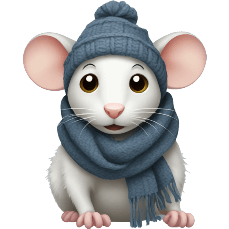 Rat with a scarf  emoji