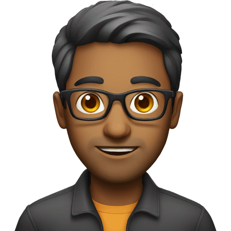 Indian Guy with glasses and laptop emoji