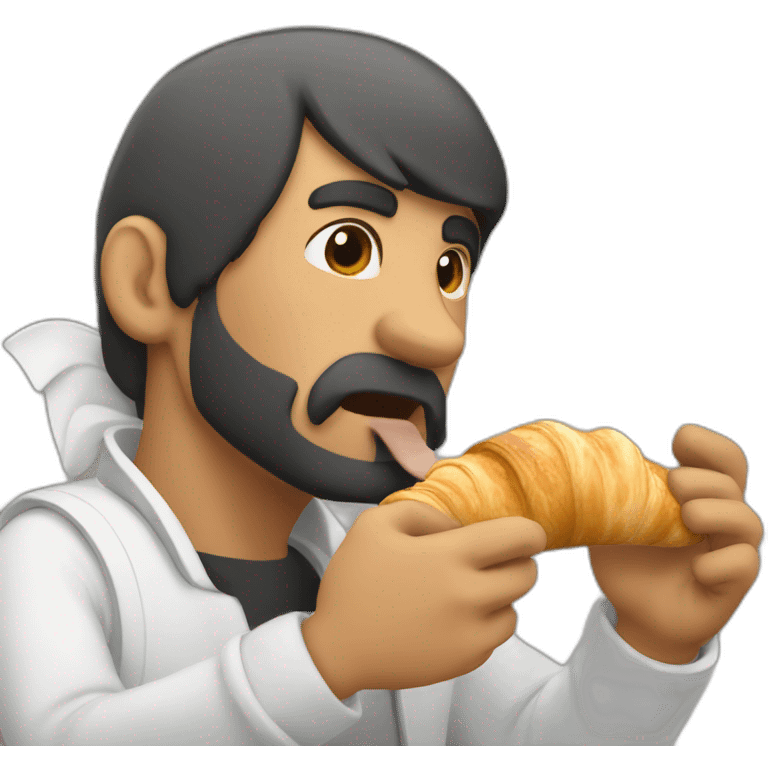 Jack sparow eating croissant emoji