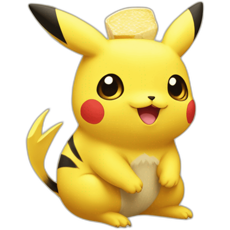 Pikatchu que bebe uma cerveija emoji