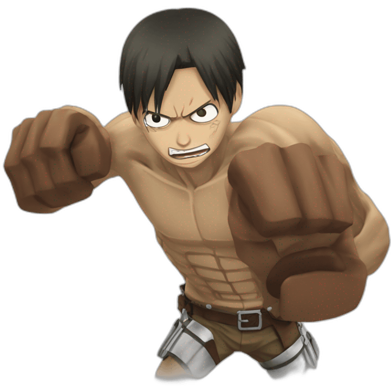 A titan of attack on titan Who punch a human emoji