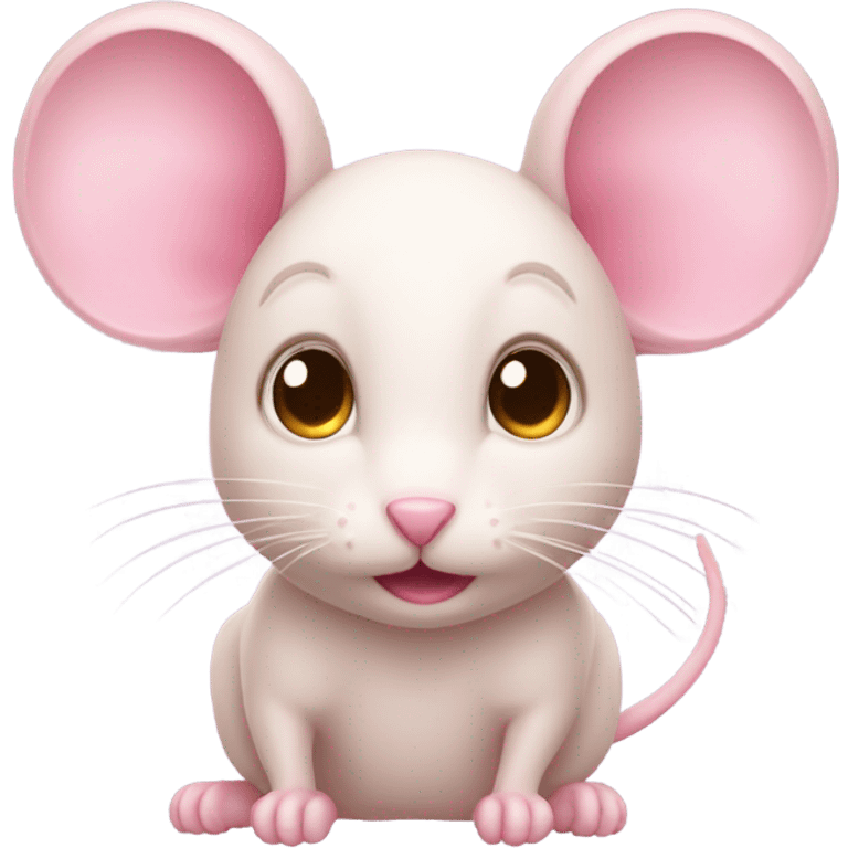 Pink mouse emoji