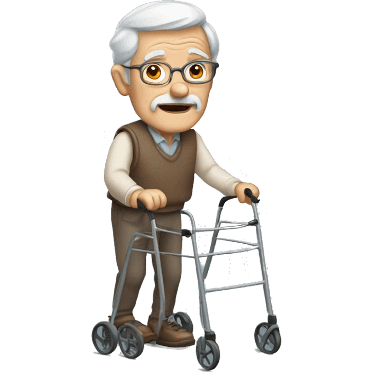 Grandpa with a walker emoji