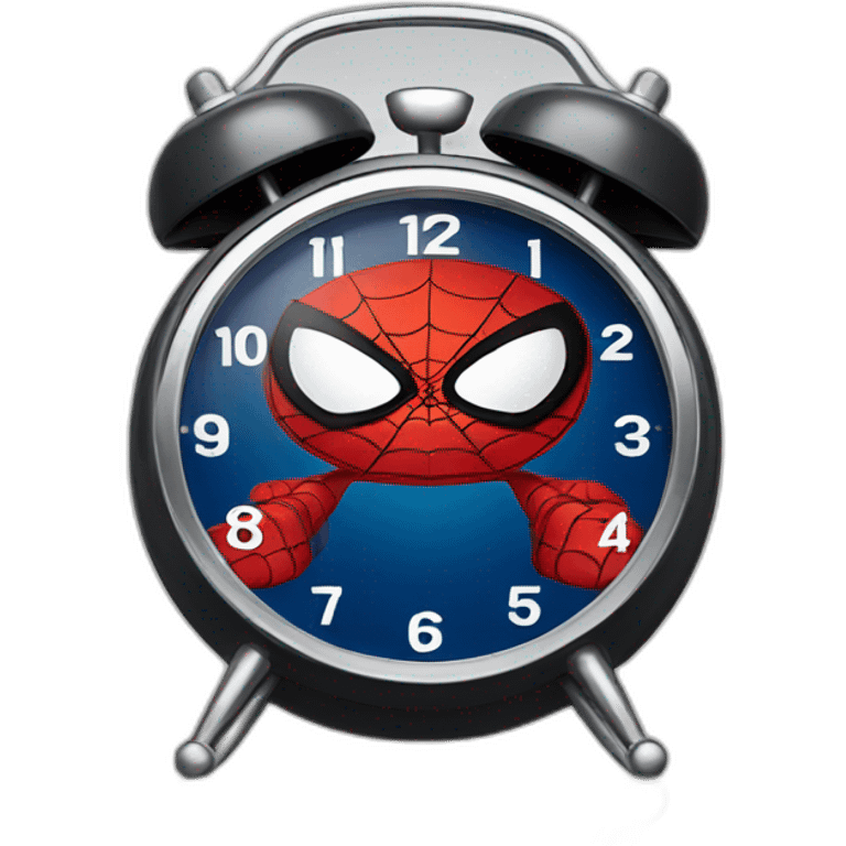 Spiderman alarm clock emoji