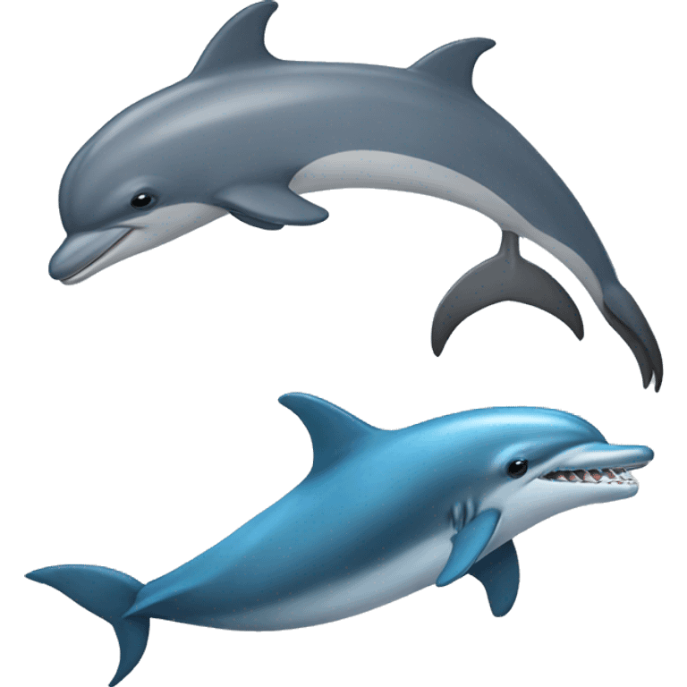 dolphin with shark emoji