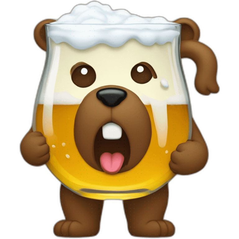 Ours qui bois une bierre emoji