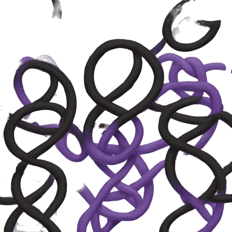 Black, purple, infinity sign emoji