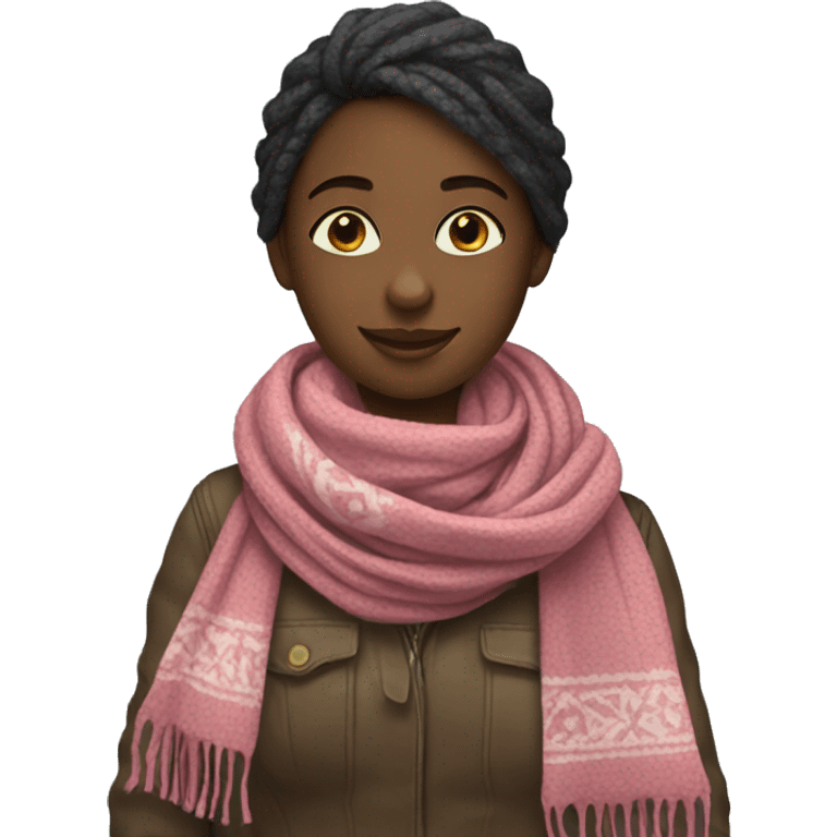 Girl with scarf emoji