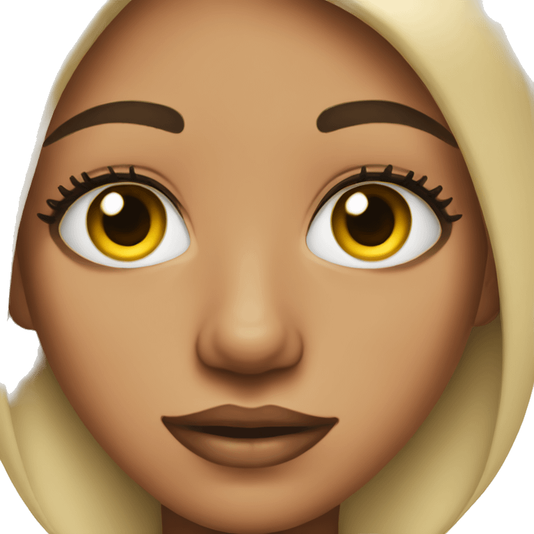 Girl with lashes  emoji