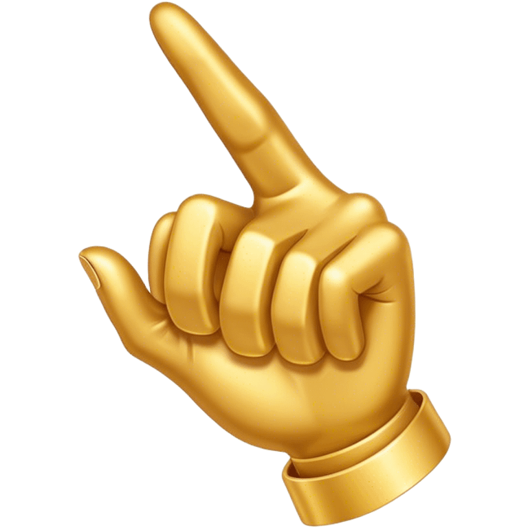 Golden cartoon hand pointing emoji