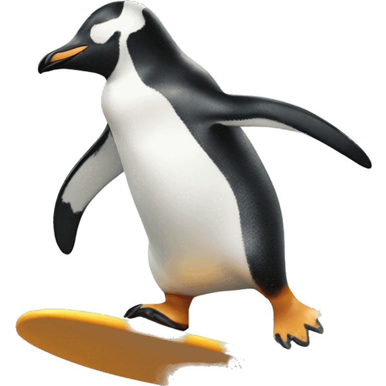 penguin surfing  emoji