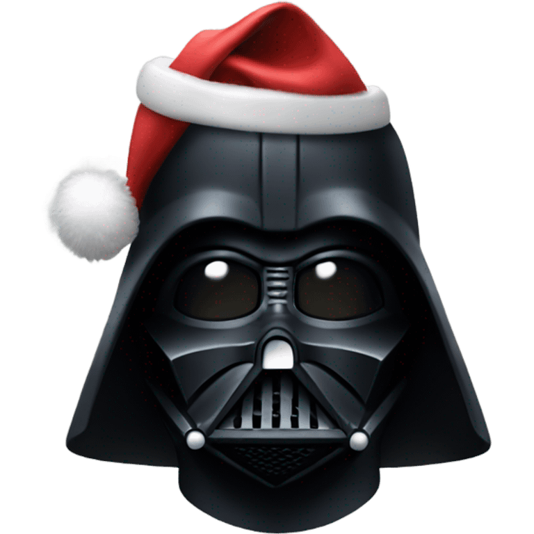 Vader wearing Santa hat emoji