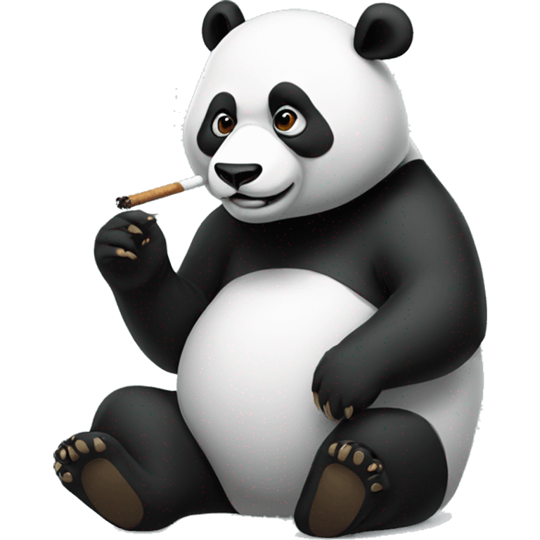 Smoking panda emoji