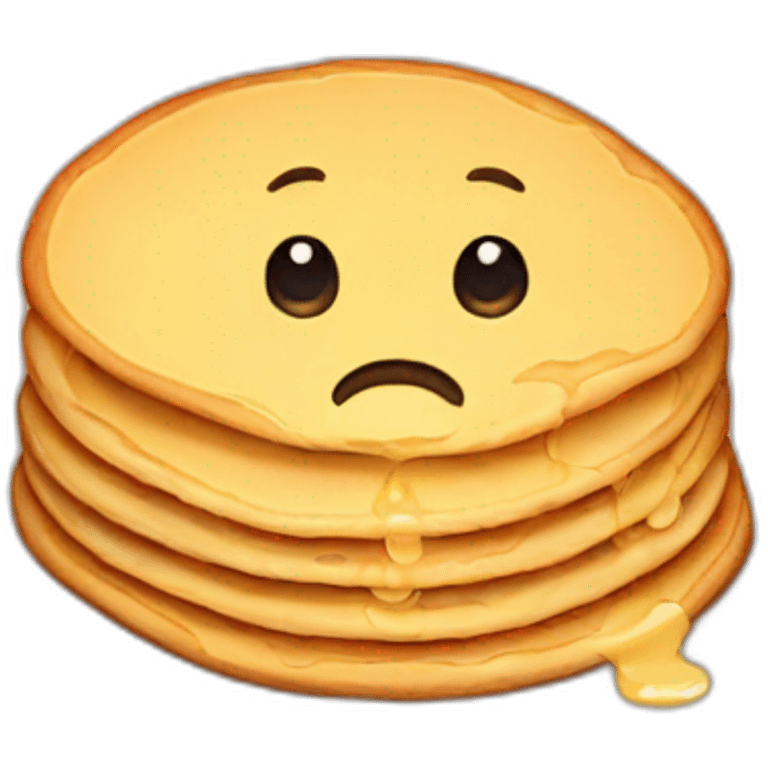 Sad pancake emoji