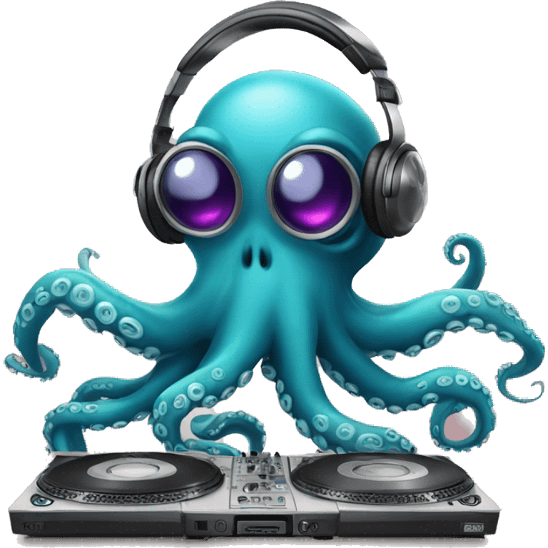 Dj octopus emoji