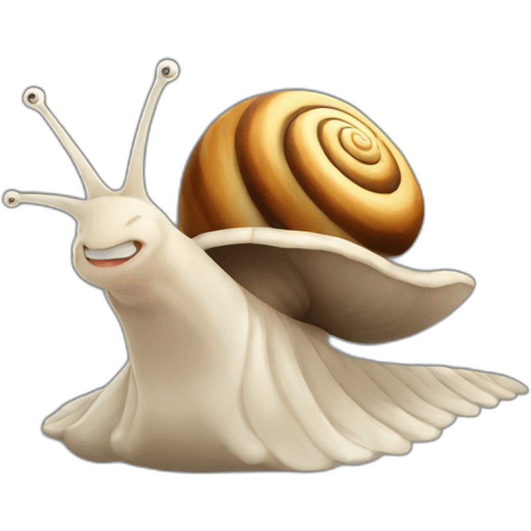 snail with hype emoji