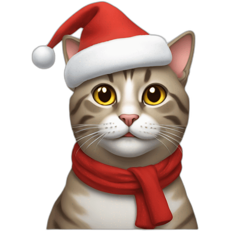 Cat santa emoji