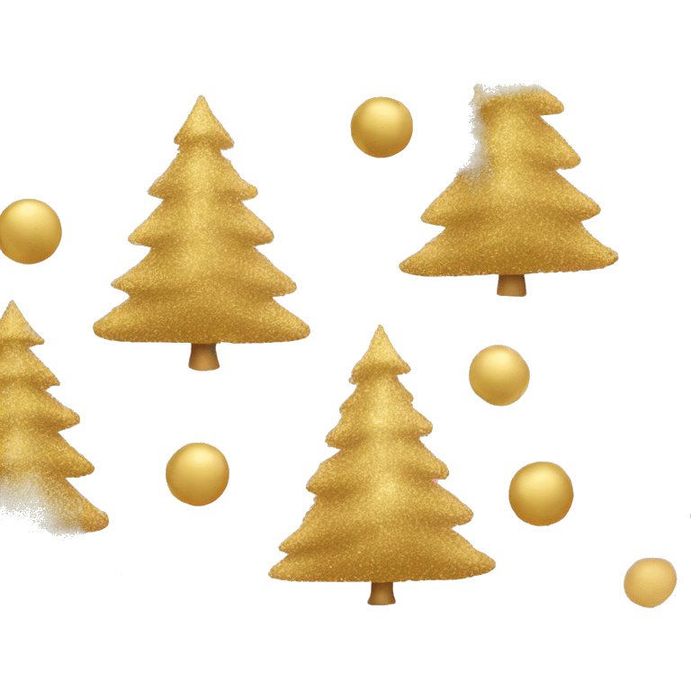 pink and gold christmas tree emoji