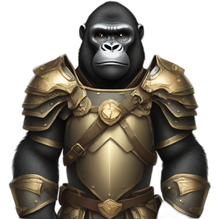 Gorilla wearing crusader templar armor emoji