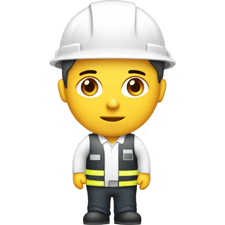 Civil engineer with white helmet  emoji