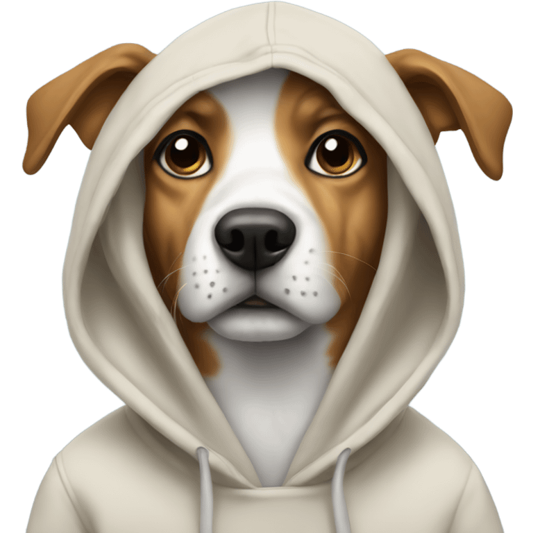 dog wearing a hoodie emoji